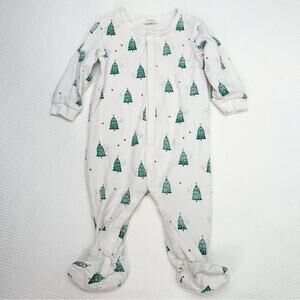 Firsts by Petit Lem Christmas tree Baby Footed Sleeper